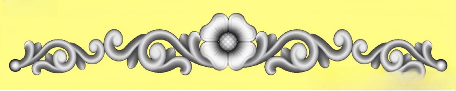Mix - MIX-88 Floral Swirl Decorative Border Relief Carving Model